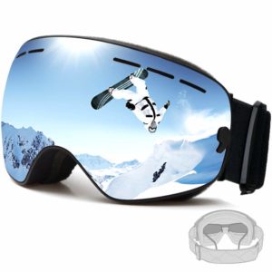 FENYI Skibrille,Snowboard Brille Doppel-Objektiv UV-Schutz Anti-Fog Abnehmbarer Sphärische Auswechselbare